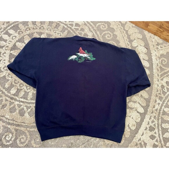 Vintage Sweatshirt Crewneck Winter Bird Granny Core Cozy Season Graphic X Large - Picture 5 of 8